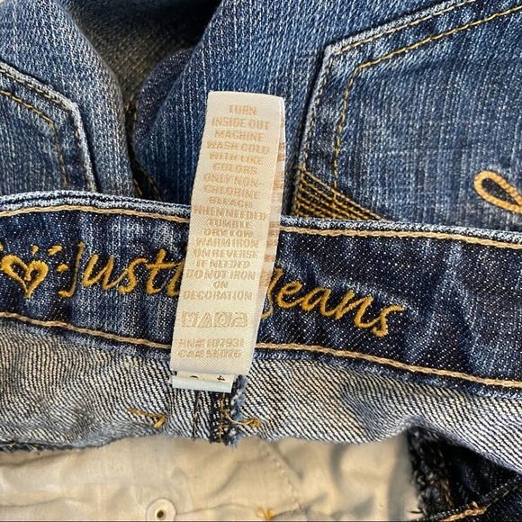 3/$20 Justice Girls Patch Jeans Size 10S - Picture 7 of 11